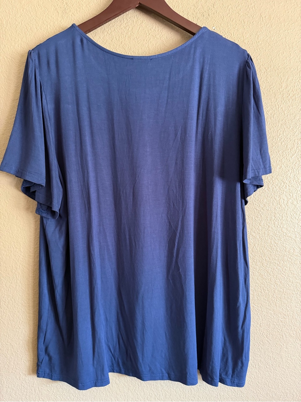 Papermoon Navy Eyelet Yoke Short Sleeve Top Size 3XL NWT - Picture 9 of 11